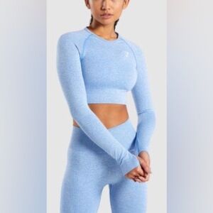 Gymshark Light Blue Leggings and Top Set